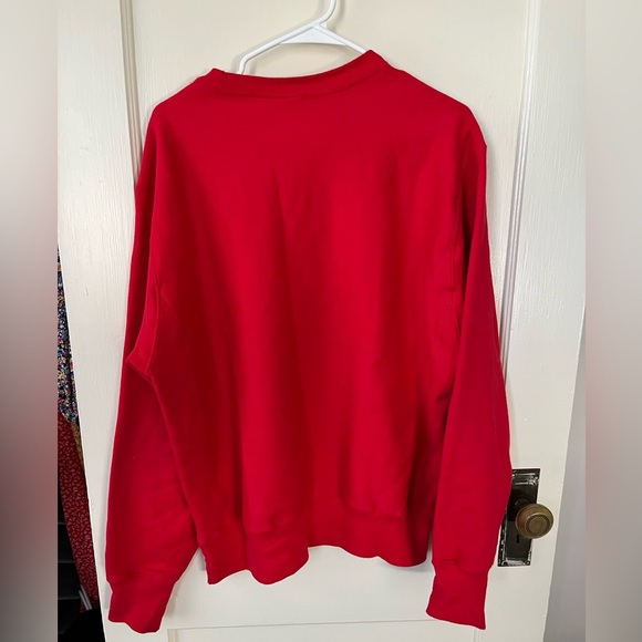 Red Champion Reverse Weave Crewneck - Picture 2 of 3
